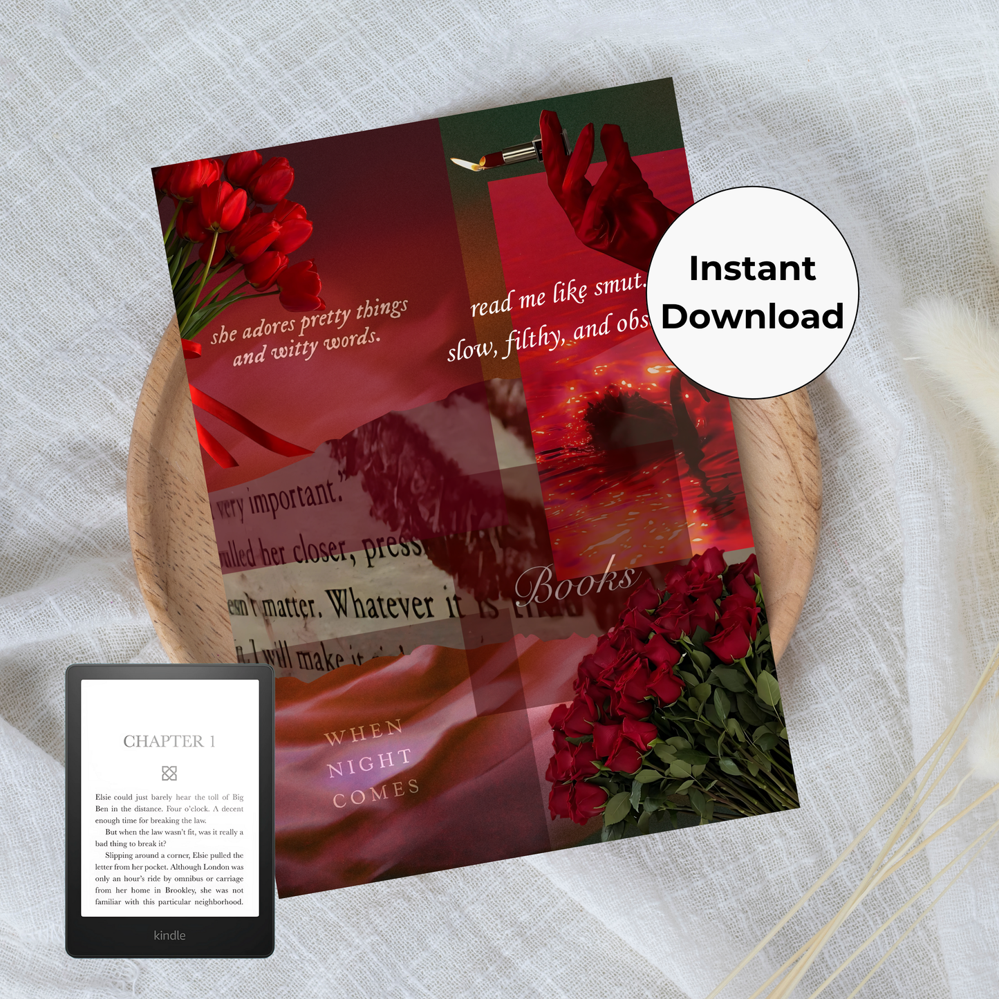 Red Haze Printable Kindle Insert