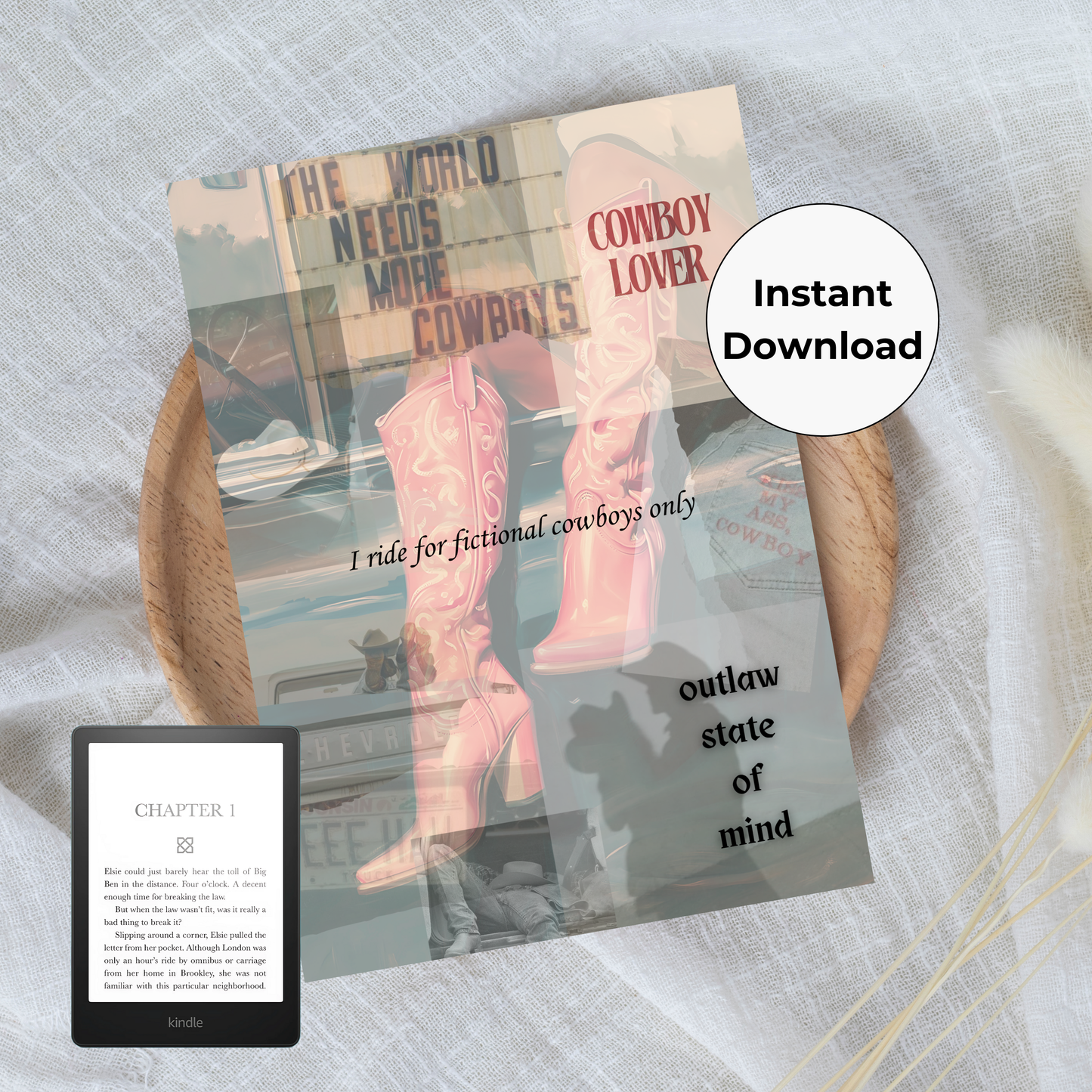 Cowboy Haze Printable Kindle Insert
