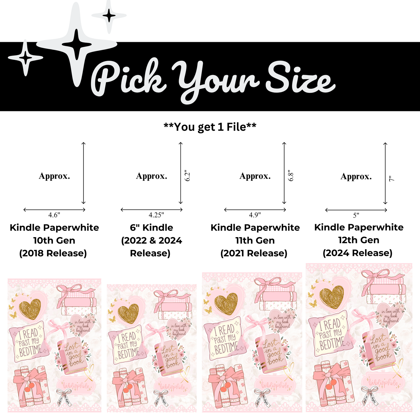 Pastel Pink Dream Printable Kindle Insert