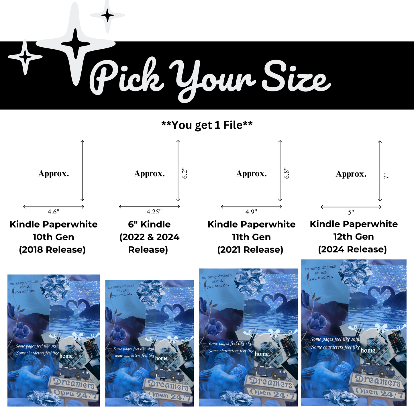 Blue Haze Printable Kindle Insert