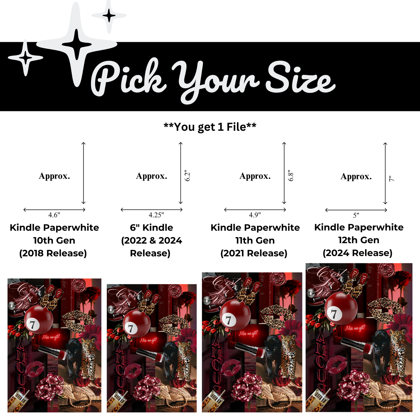 Red THAT Girl Printable Kindle Insert