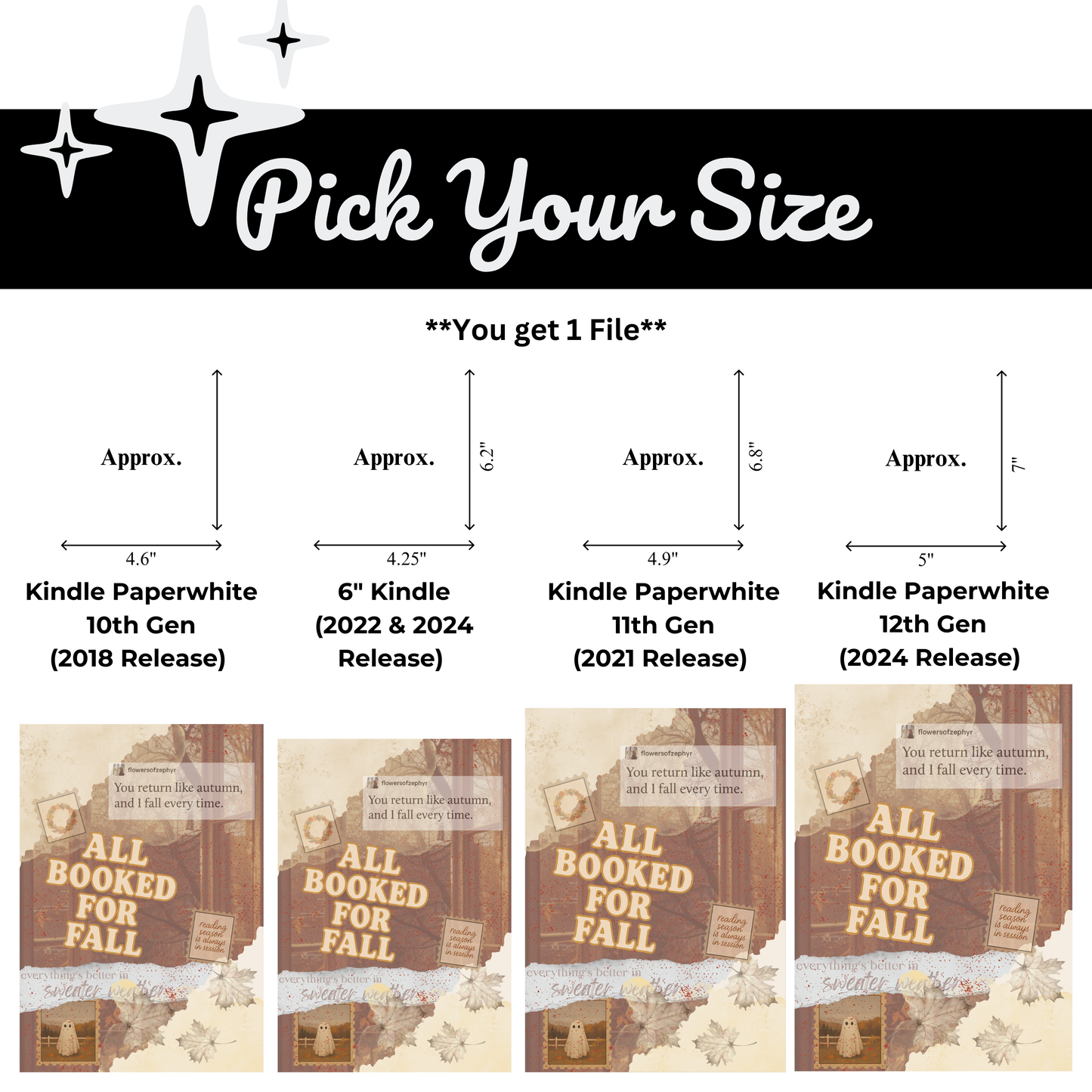 Autumn Air Mail Printable Kindle Insert