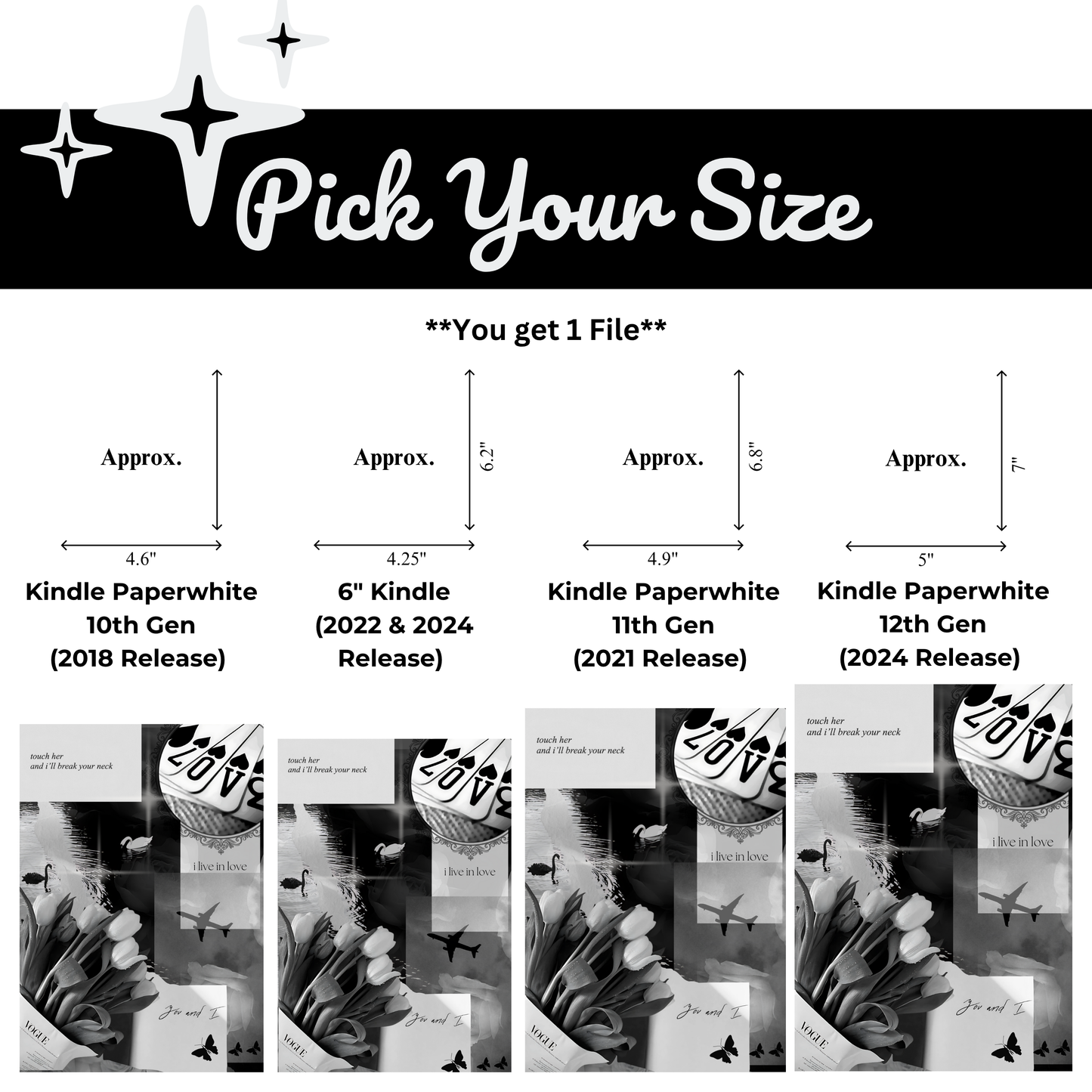 White Haze - Kindle Insert (Printable)