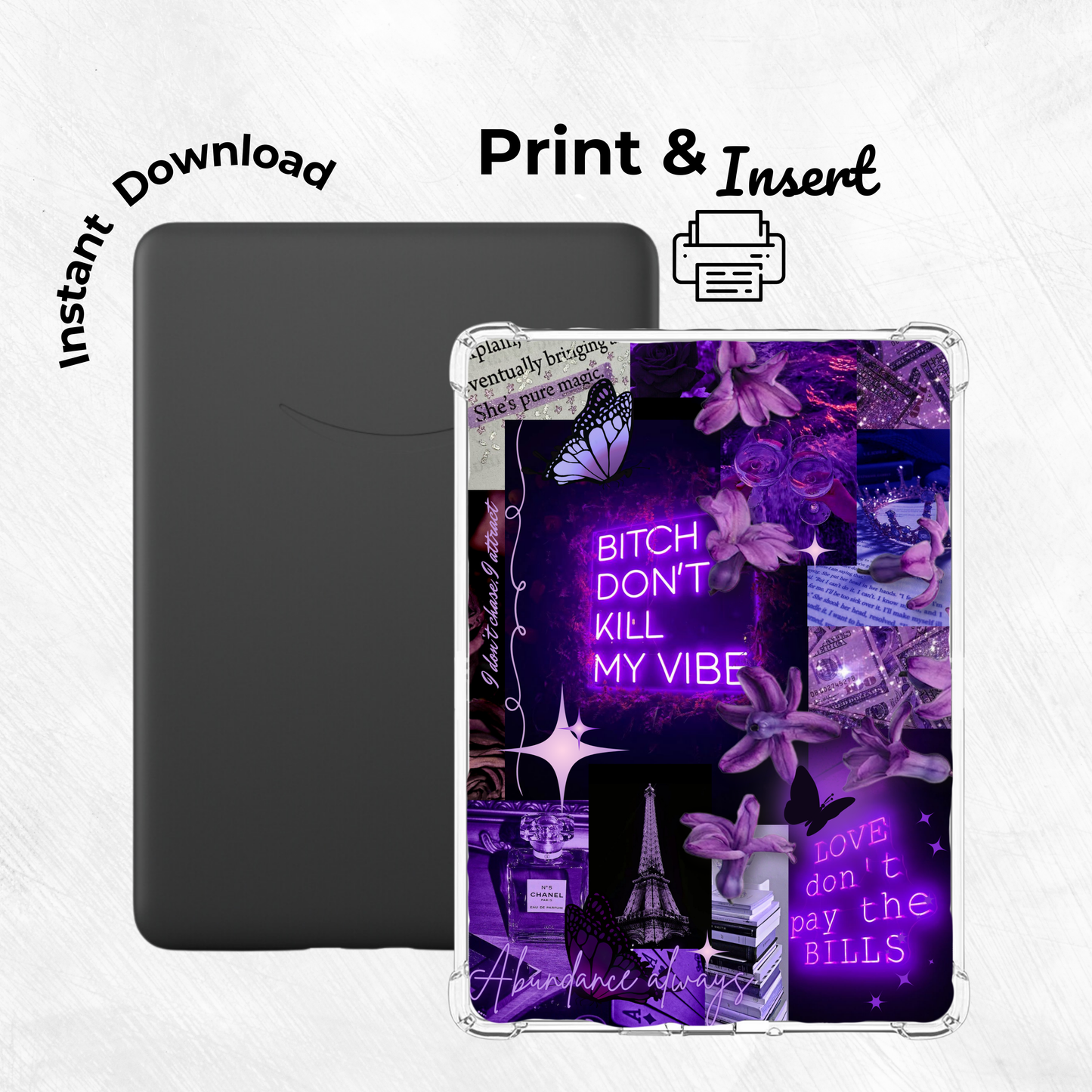 Purple THAT Girl Printable Kindle Insert