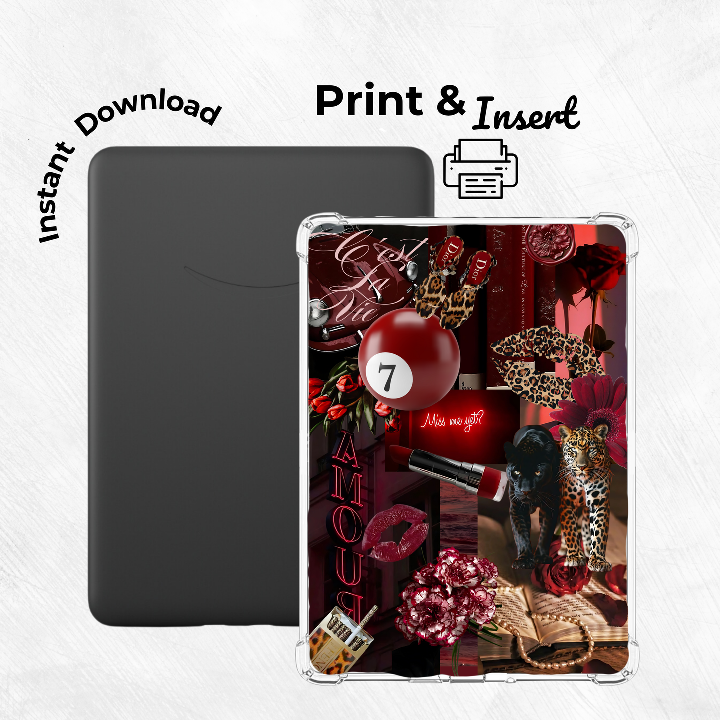 Red THAT Girl Printable Kindle Insert