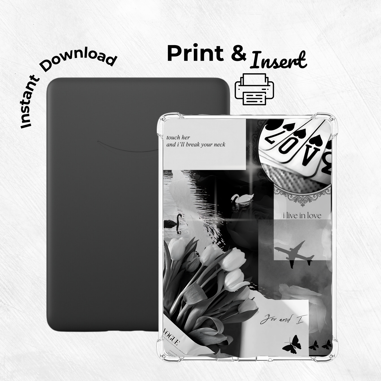 White Haze Printable Kindle Insert