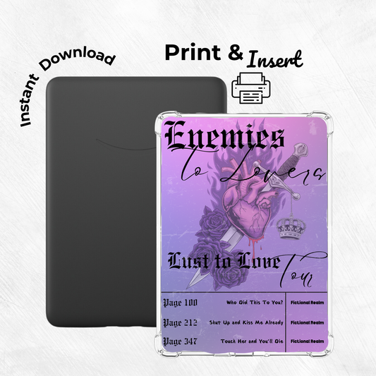 Enemies to Lovers Tour Printable Kindle Insert