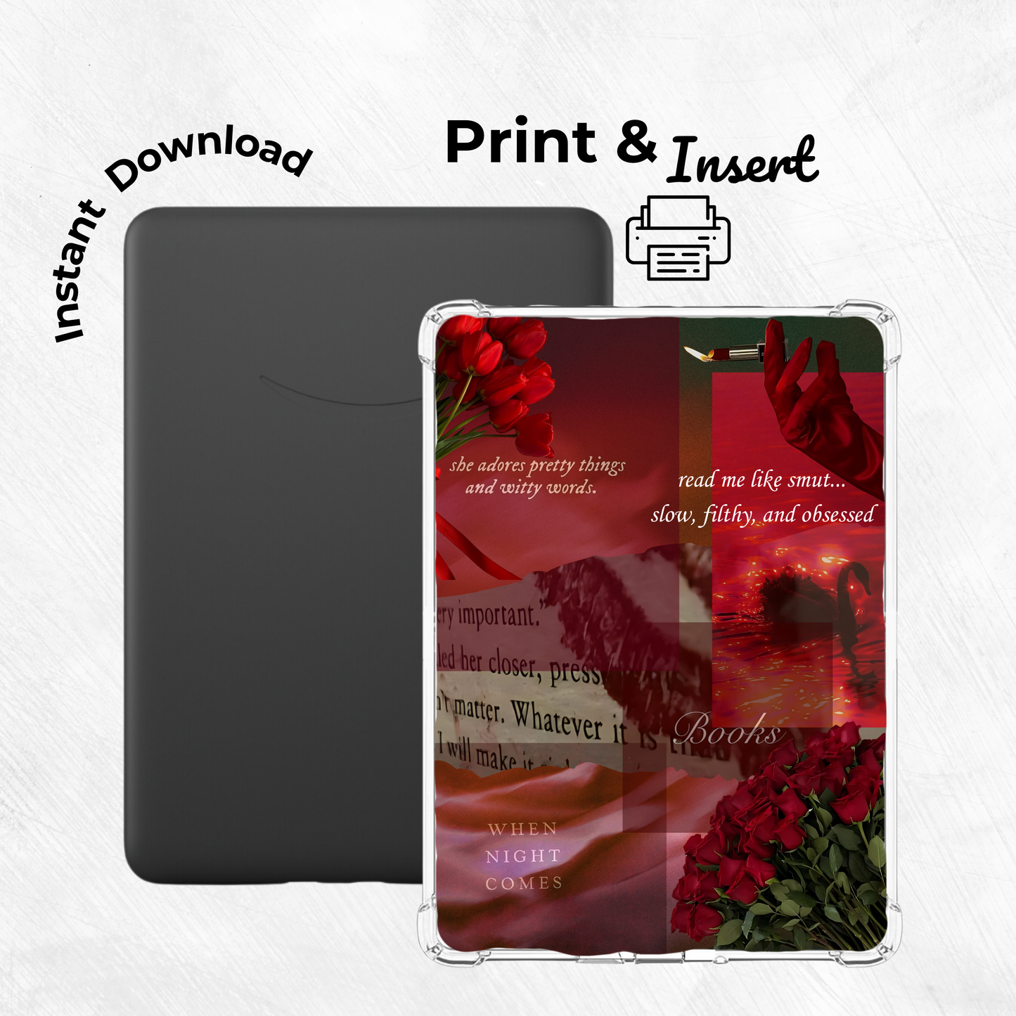 Red Haze Printable Kindle Insert