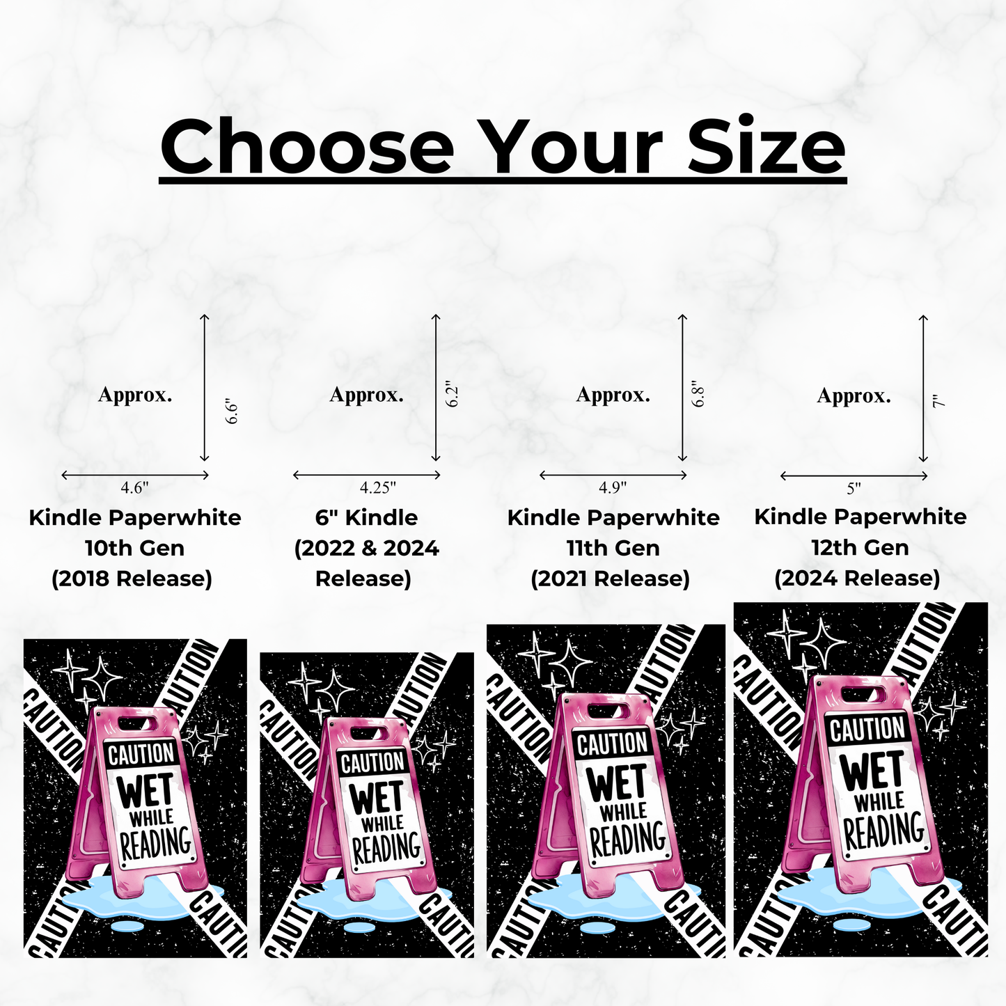 Caution Wet While Reading - Kindle Insert