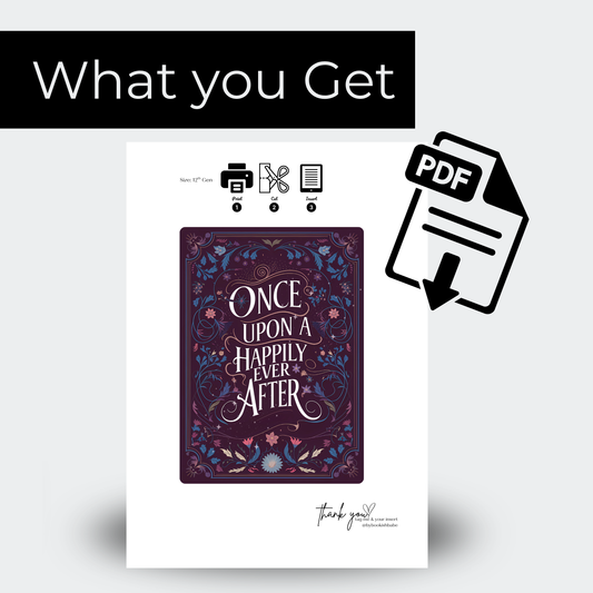 Once Upon A Happily Ever After - Kindle Insert (Printable)
