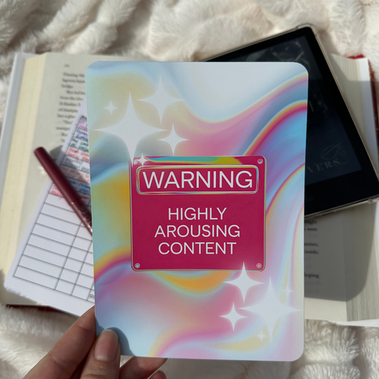 Warning Highly Arousing Content Paperwhite Kindle Insert