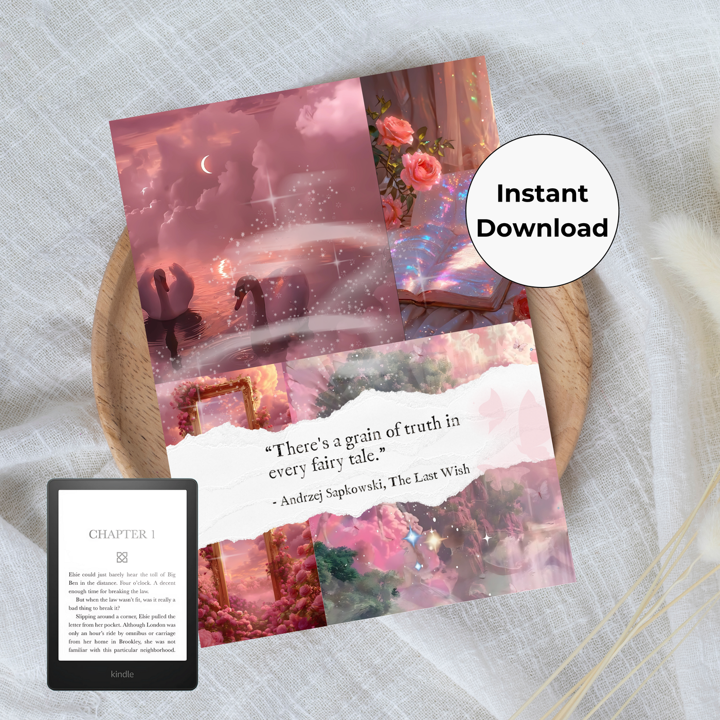 Fairy Blush Printable Kindle Insert
