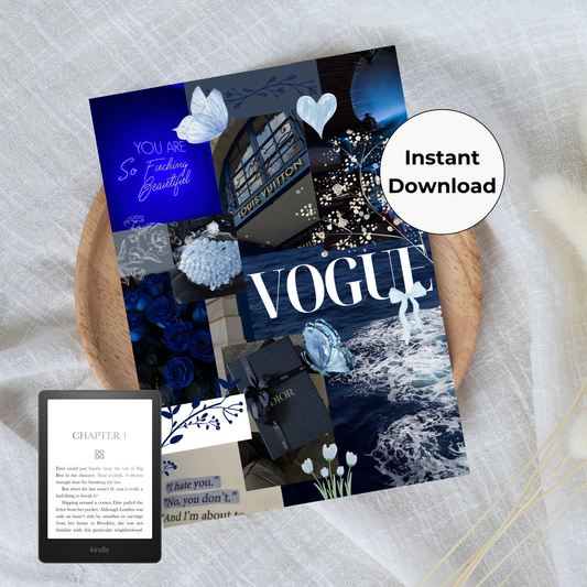 Blue THAT Girl Printable Kindle Insert