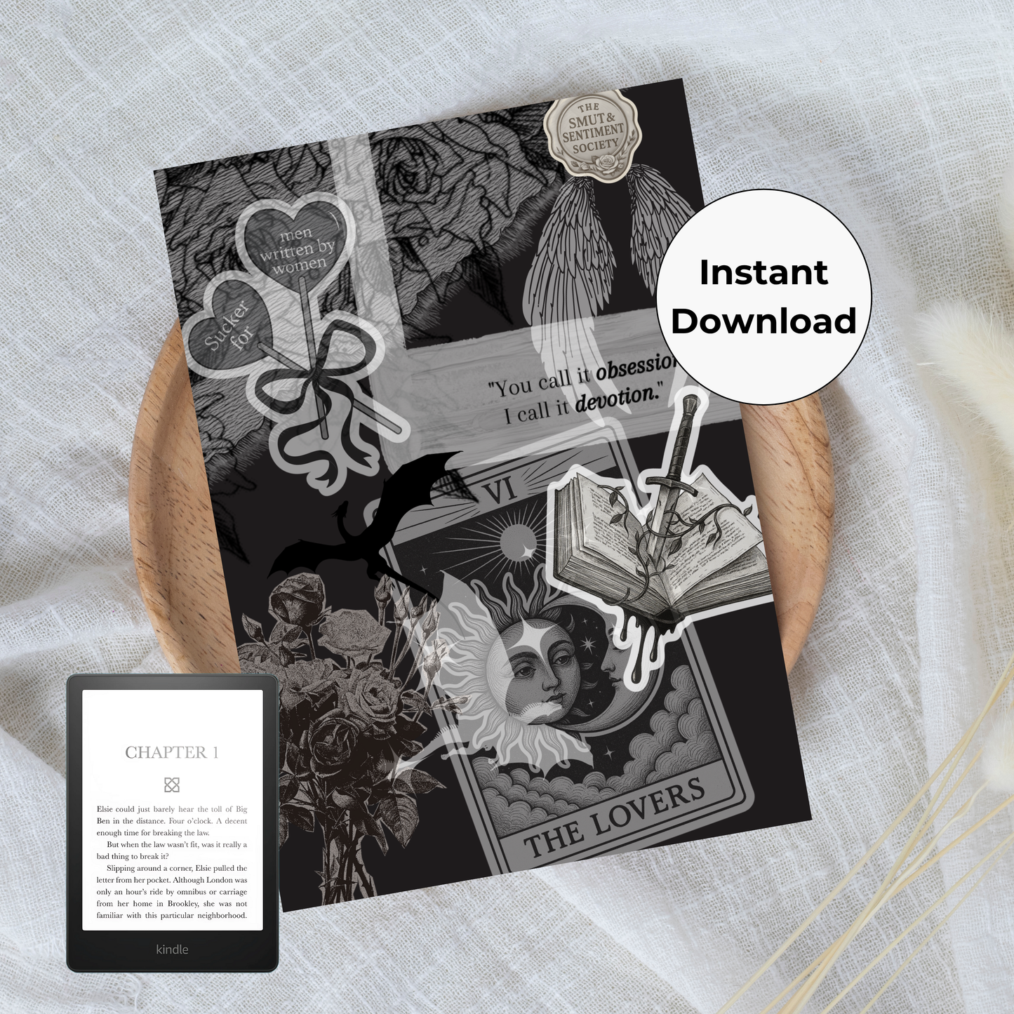 Inked In Want Printable Kindle Insert