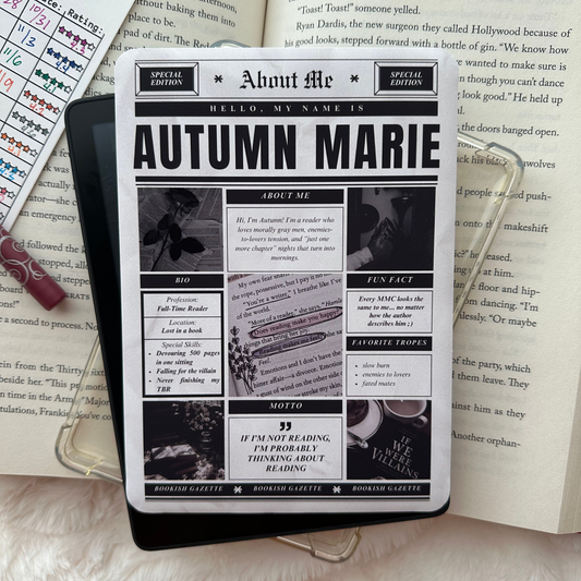 Editable Newspaper Kindle Insert Canva Template