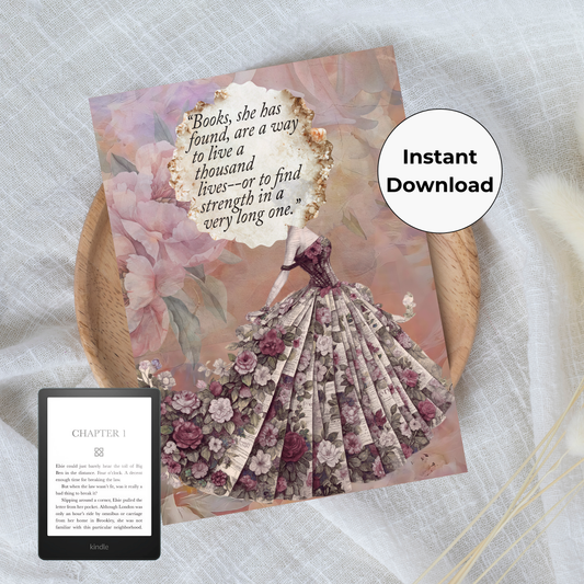 Blushing Rose Printable Kindle Insert