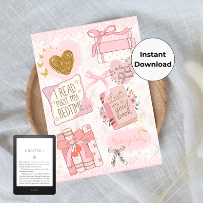 Pastel Pink Dream Printable Kindle Insert