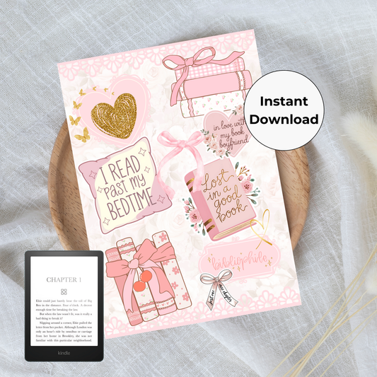 Pastel Pink Dream Printable Kindle Insert