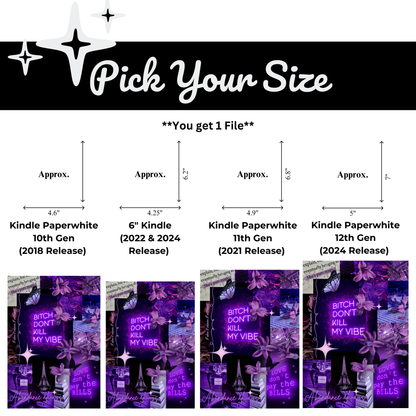 Purple THAT Girl Printable Kindle Insert
