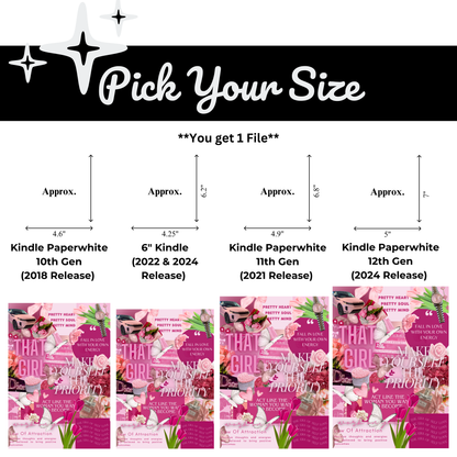 Pink THAT Girl Printable Kindle Insert