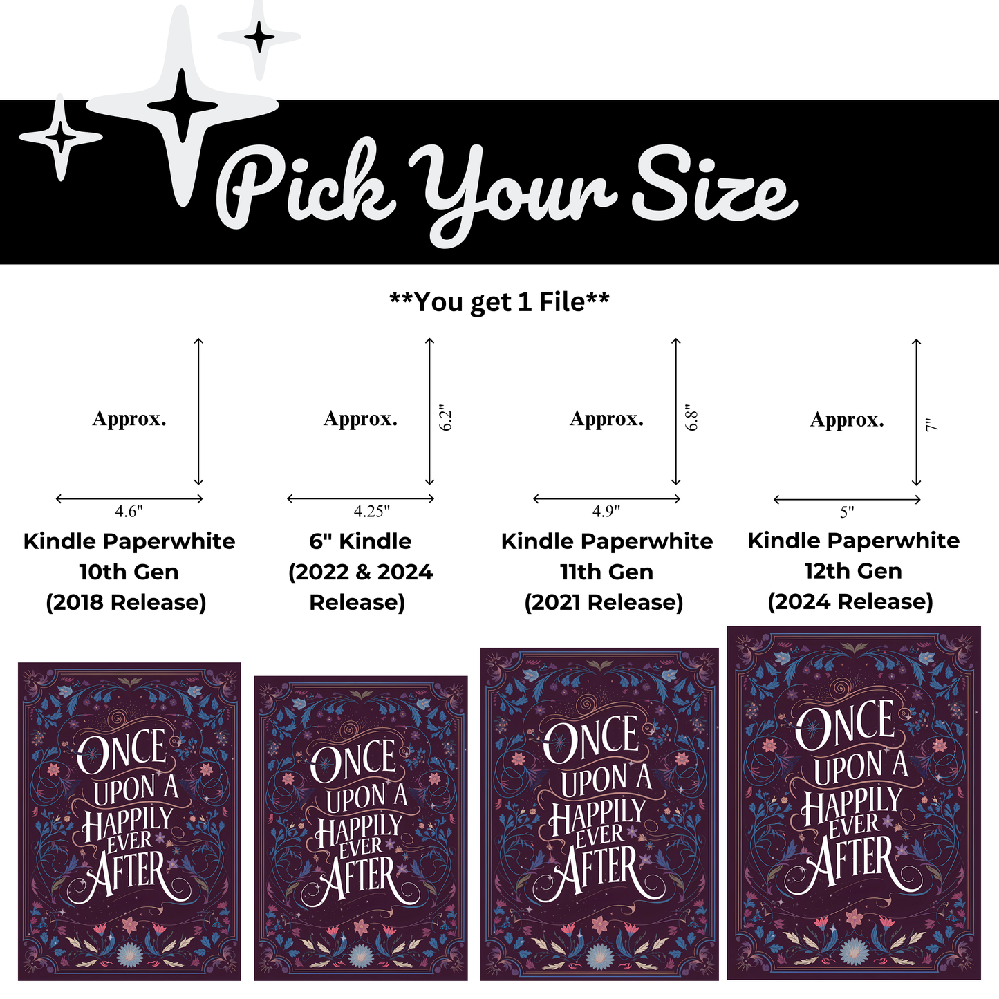 Once Upon A Happily Ever After Printable Kindle Insert