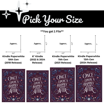 Once Upon A Happily Ever After Printable Kindle Insert