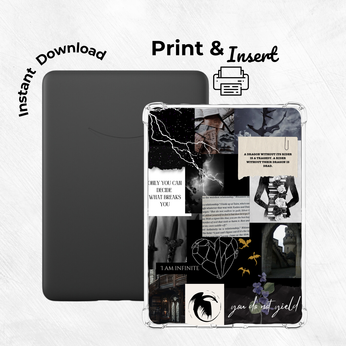 Fourth Wing Inspired - Kindle Insert (Printable)