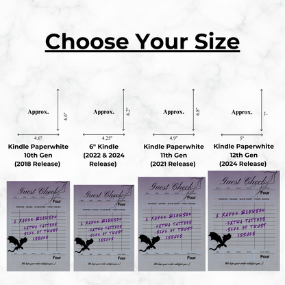 Xaden Guest Check - Kindle Insert