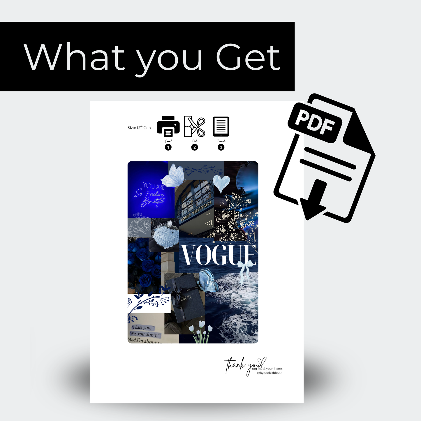 Blue THAT Girl - Kindle Insert (Printable)