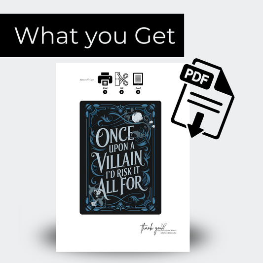 Once Upon A Villain - Kindle Insert (Printable)