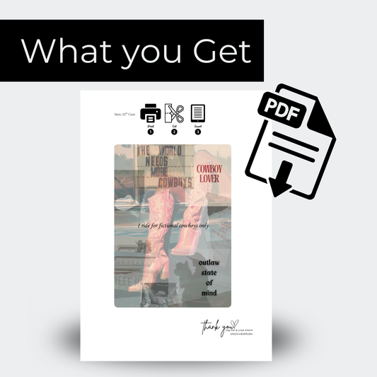 Cowboy Haze - Kindle Insert (Printable)