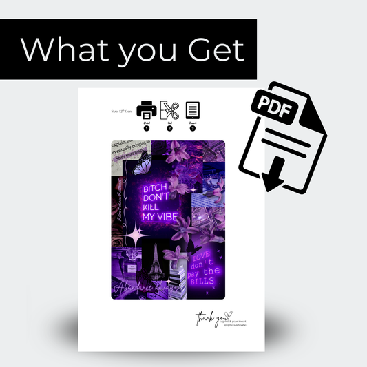 Purple THAT Girl - Kindle Insert (Printable)