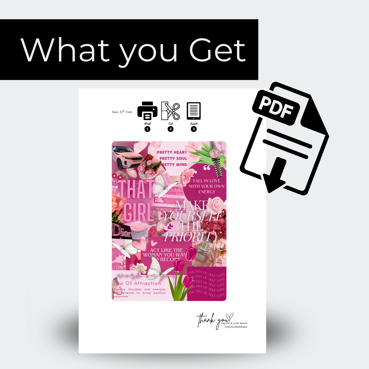 Pink THAT Girl - Kindle Insert (Printable)