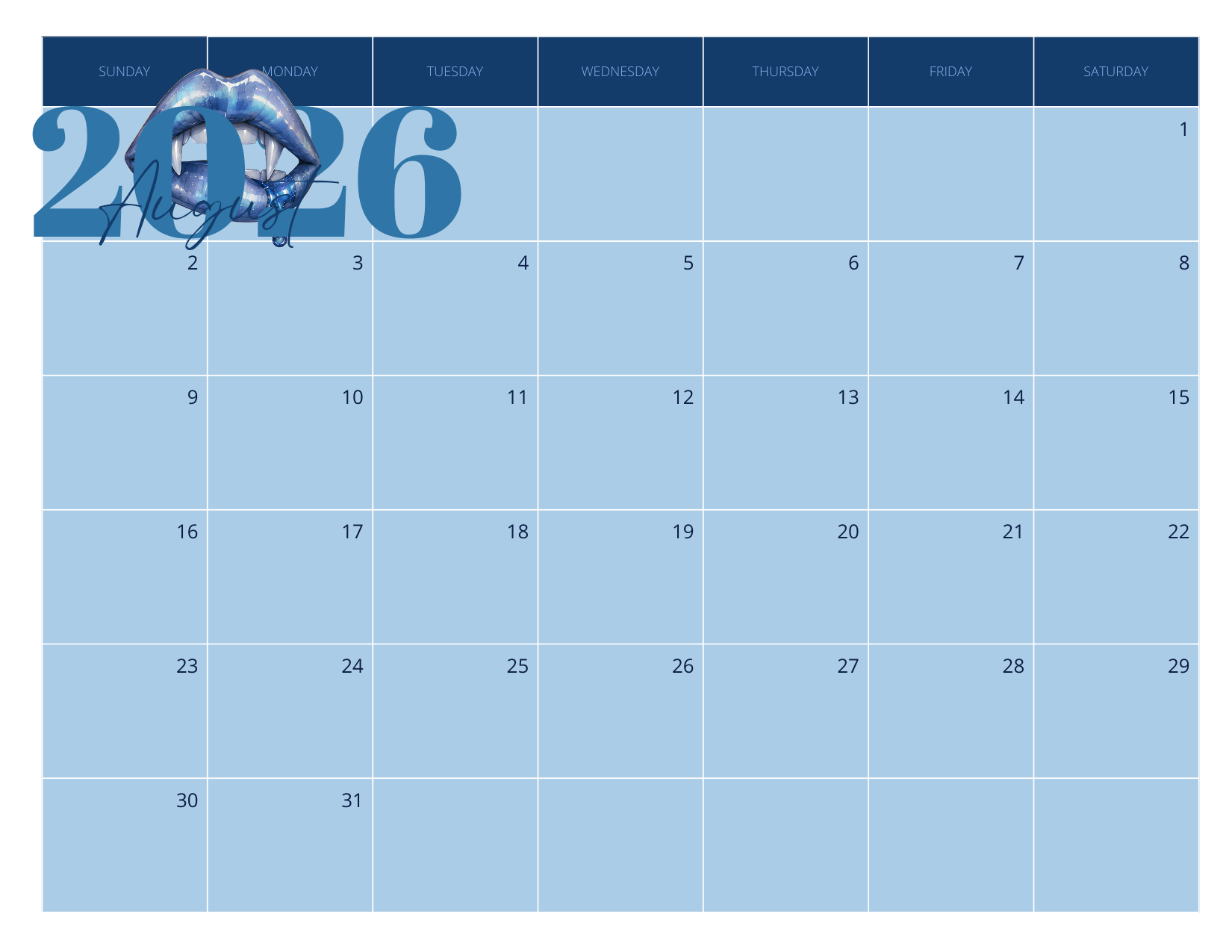 august 2026 bite me reading calendar preview