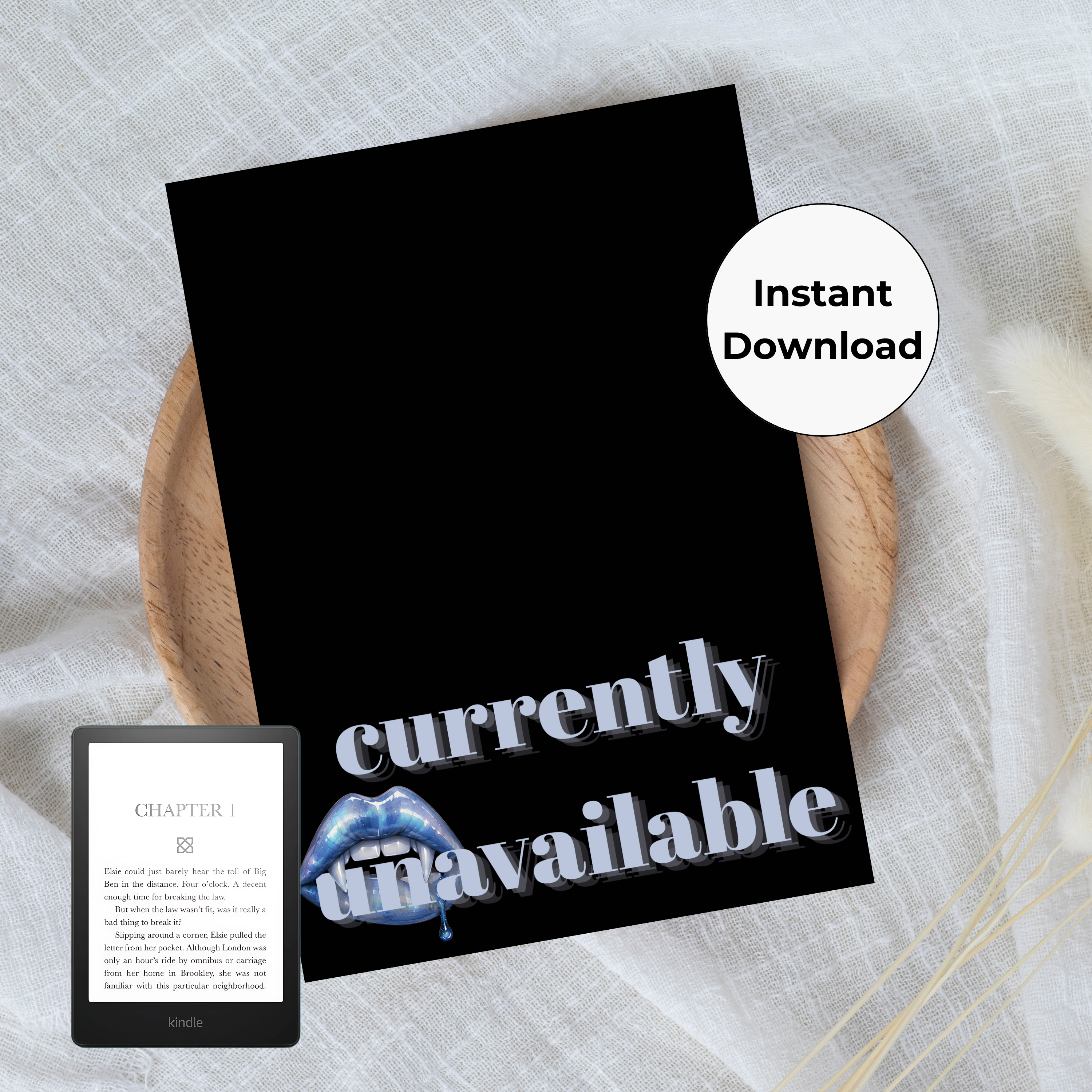 currently unavailable printable kindle insert mockup