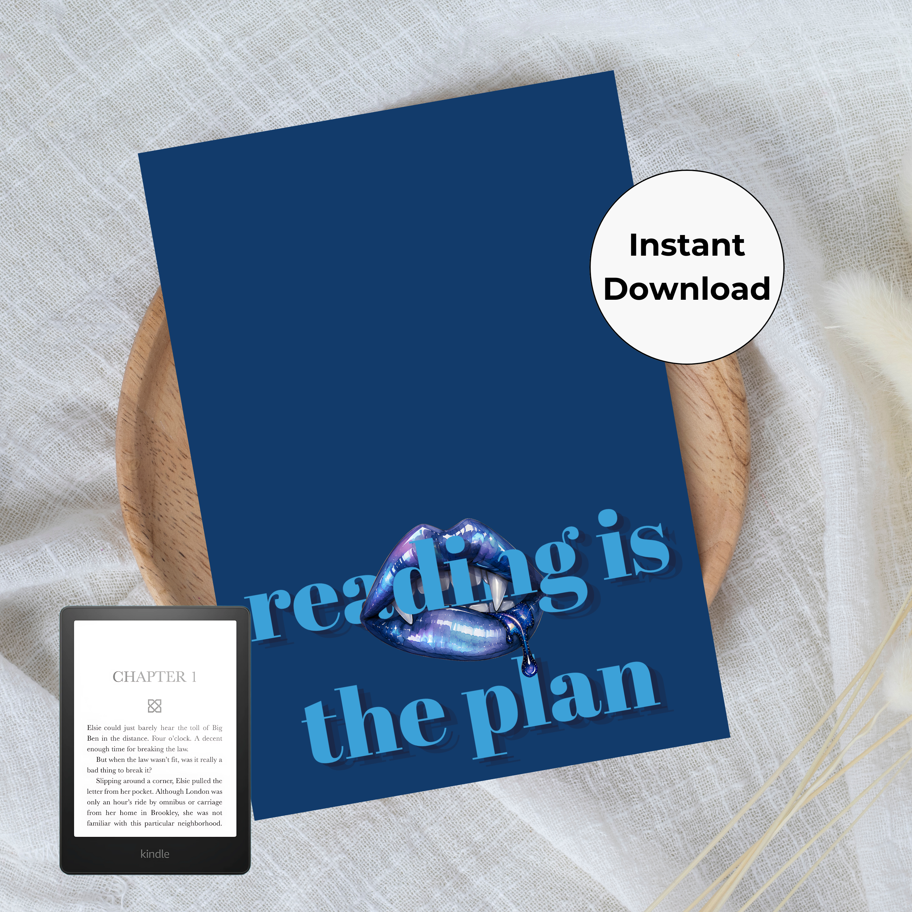 reading is the plan printable kindle insert mockup