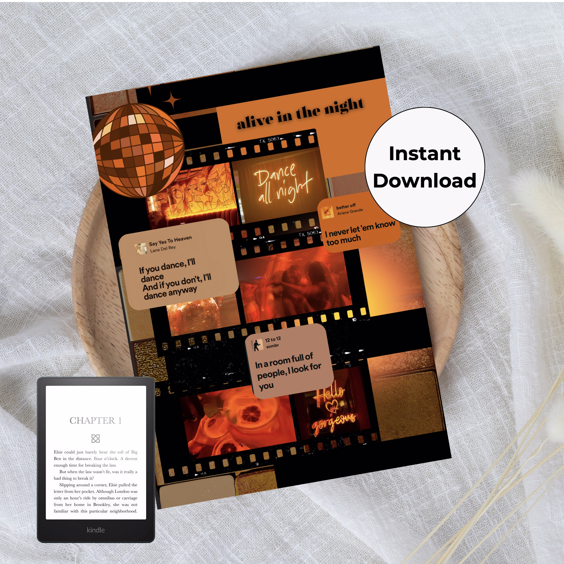 Alive in the Night printable Kindle insert