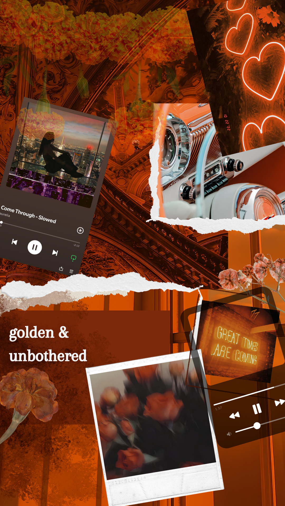 golden & unbothered iphone wallpaper preview