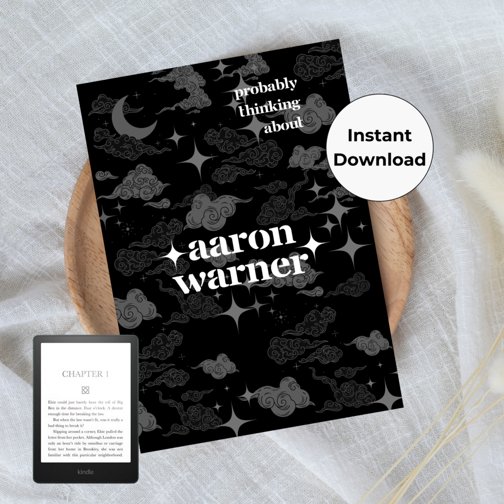 black Aaron Warner — printable Kindle insert
