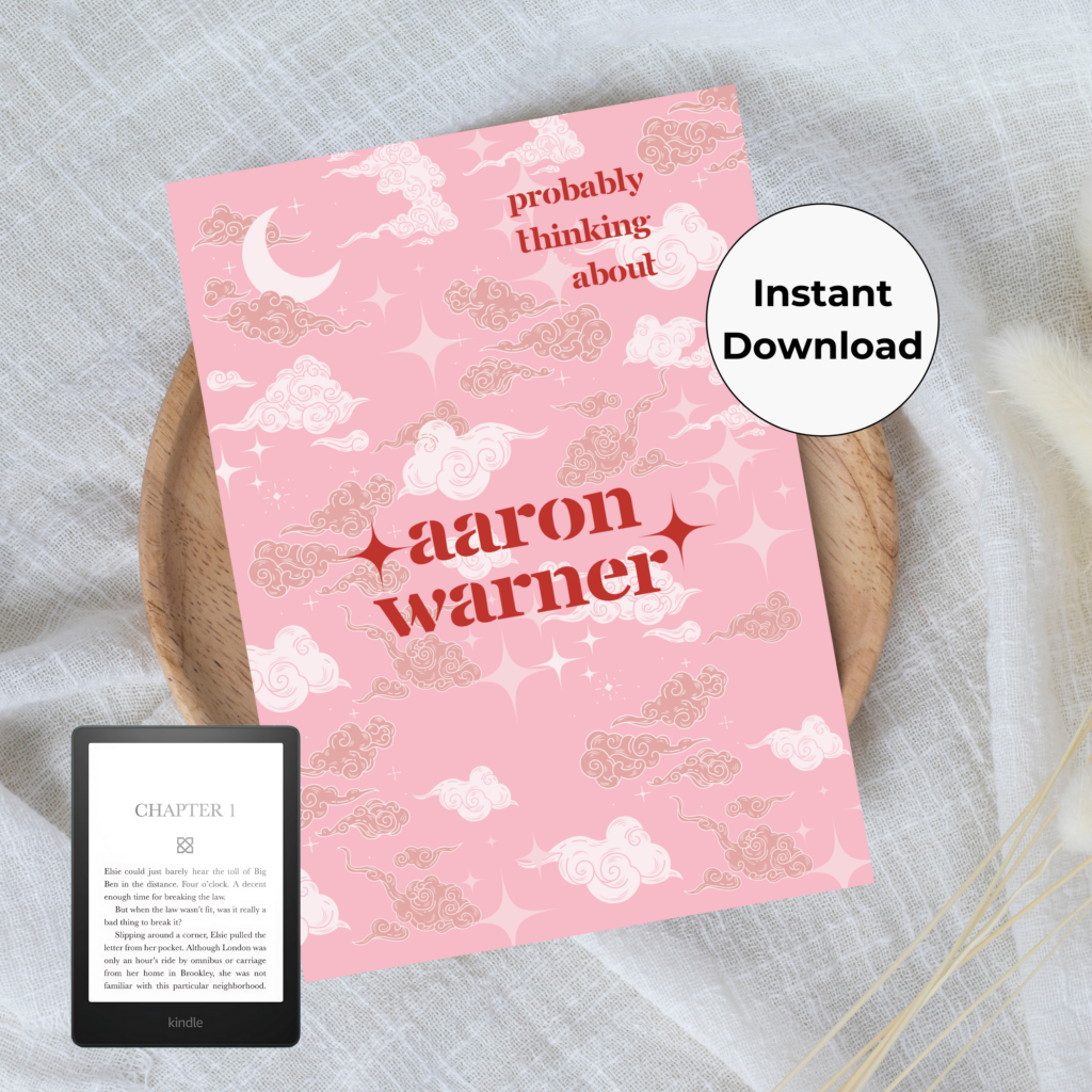 pink Aaron Warner — printable Kindle insert