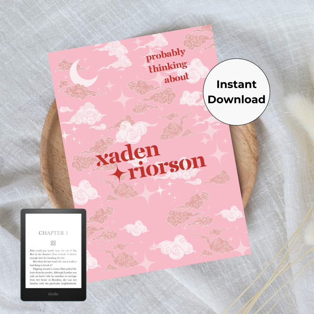 pink Xaden Riorson — printable Kindle insert