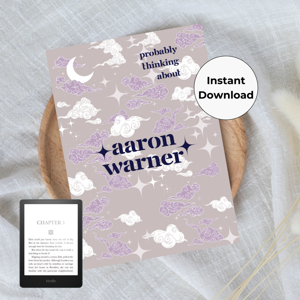 purple Aaron Warner — printable Kindle insert