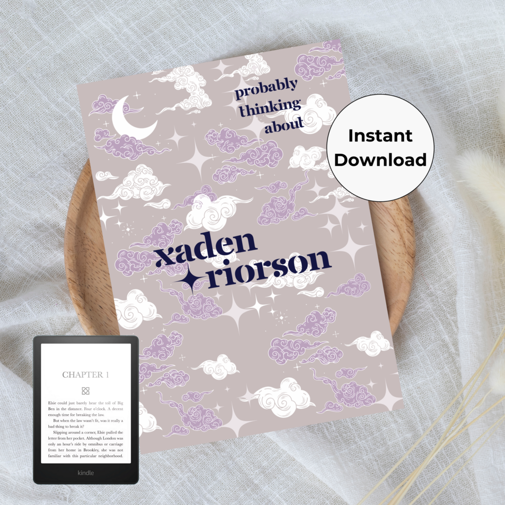 purple Xaden Riorson — printable Kindle insert