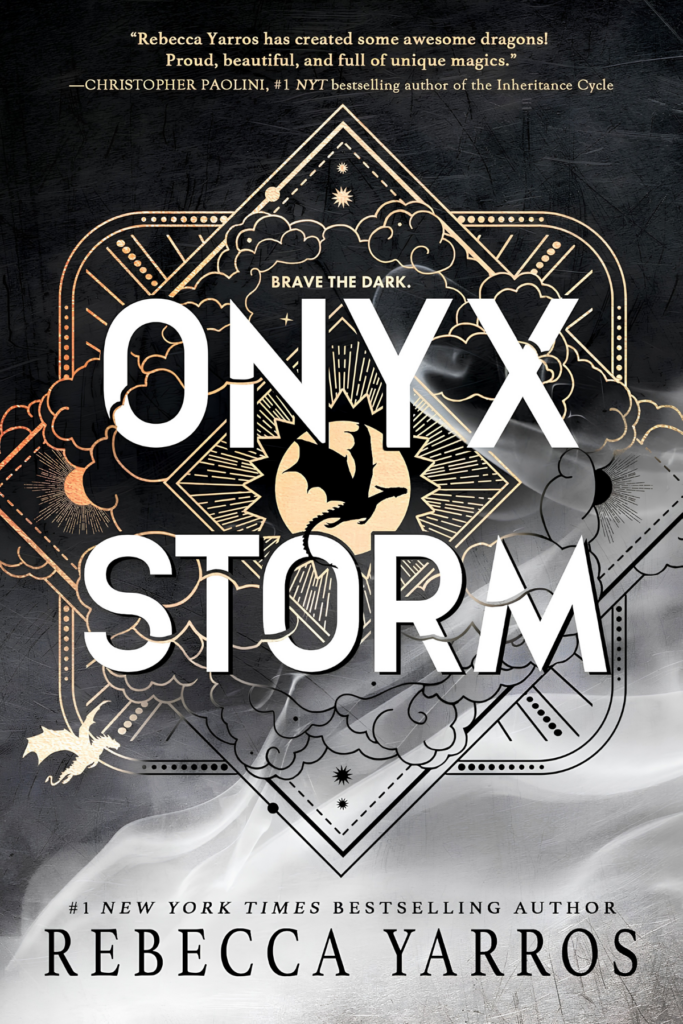 Onyx Storm by Rebecca Yarros – Romantasy book cover