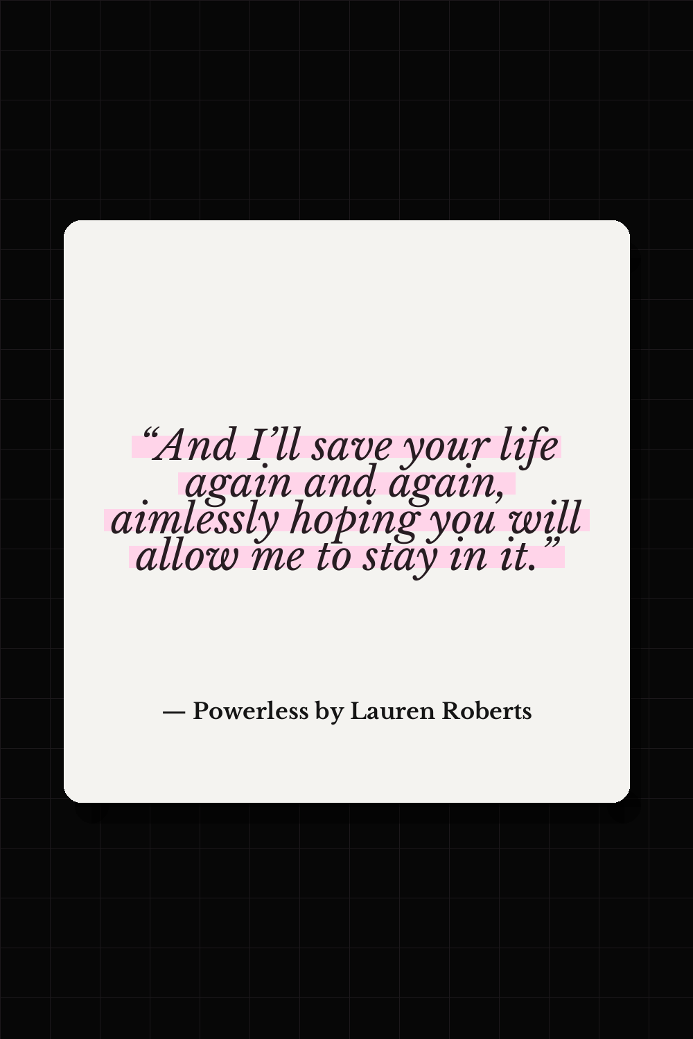 Kai Azer quote from Powerless by Lauren Roberts