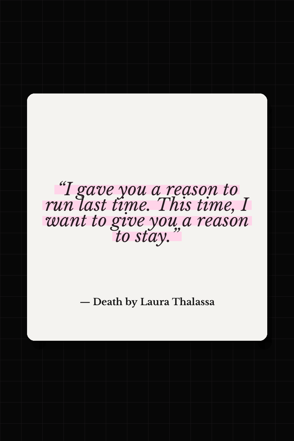 Death by Laura Thalassa quote