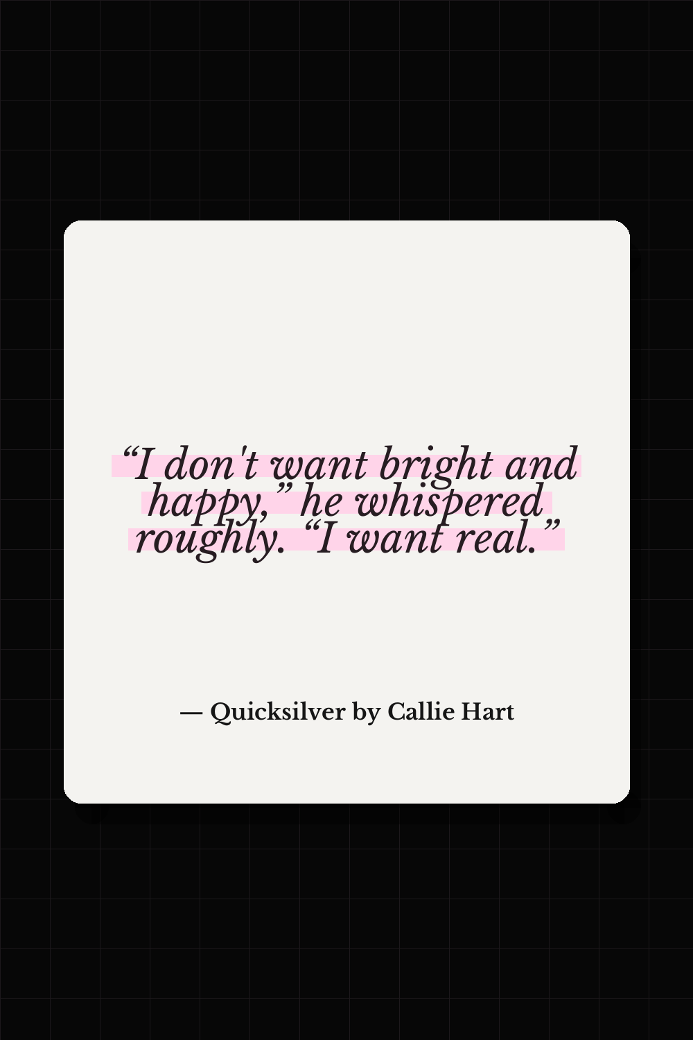 Quicksilver by Callie Hart quote