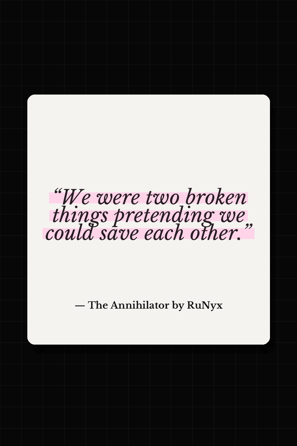 The Annihilator by RuNyx quote