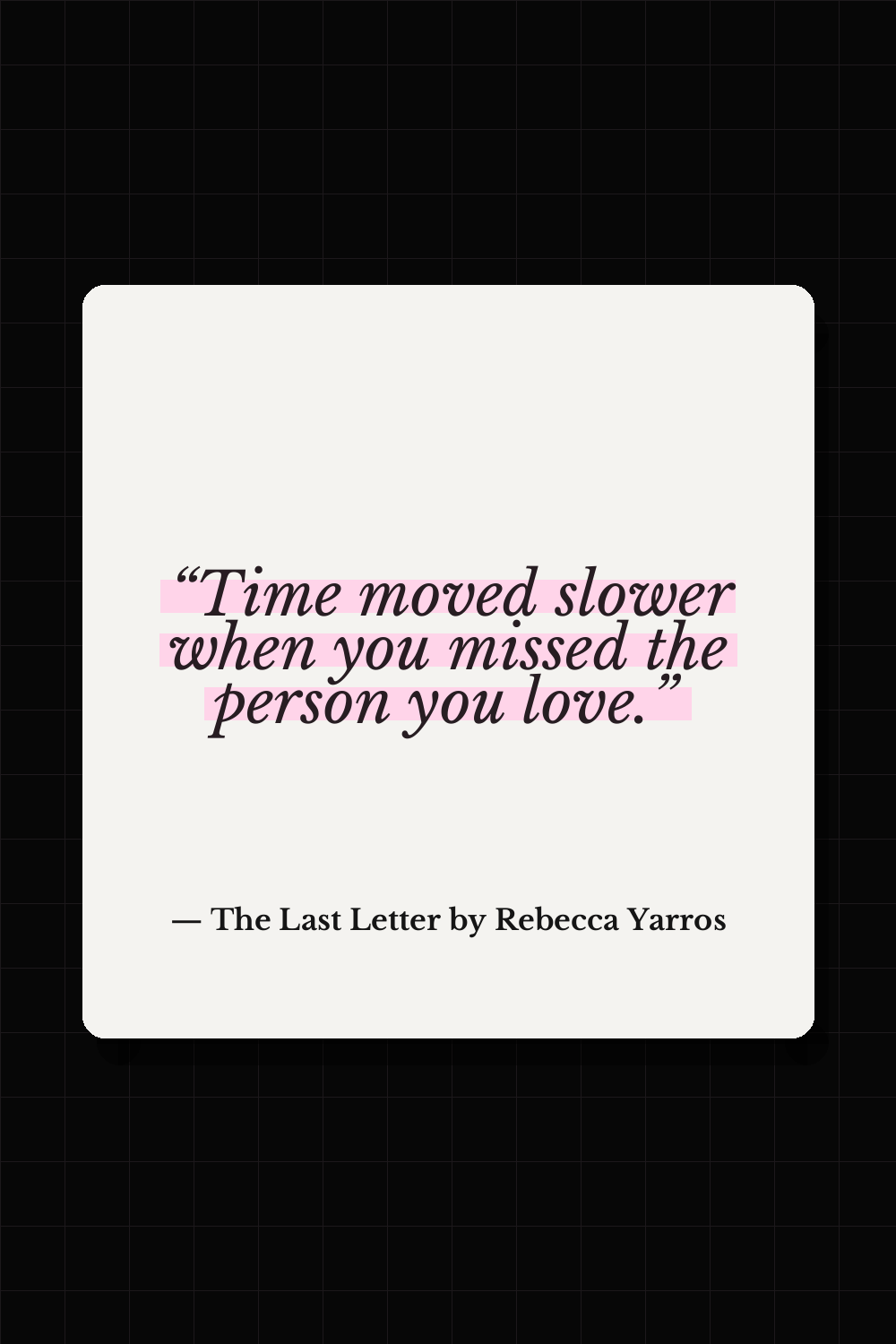 The Last Letter by Rebecca Yarros quote