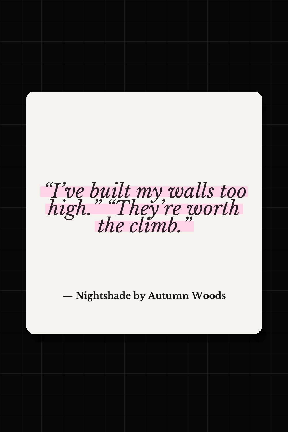 Nightshade by Autumn Woods quote